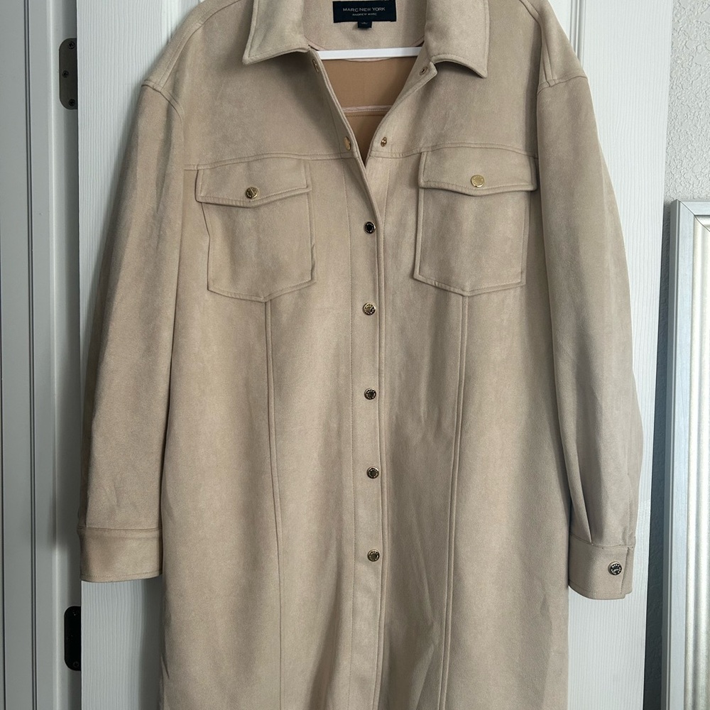 Marc New York Suede Oversized Jacket